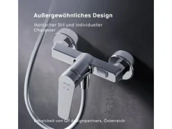 Outlet AM.PM Einhebel-Duscharmatur Hit Brausearmatur aus Messing, Brausebatterie Wasserhahn Bad FTA20000 Einhebelmischer