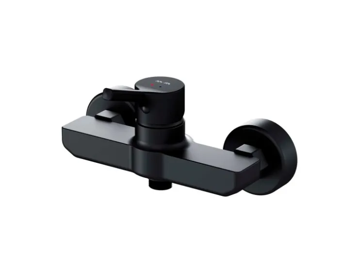 AM.PM Einhebel-Duscharmatur X-Joy S Brausearmatur aus Messing, Brausebatterie Wasserhahn Bad FXB20022 Schwarz