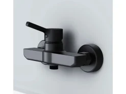AM.PM Einhebel-Duscharmatur X-Joy S Brausearmatur aus Messing, Brausebatterie Wasserhahn Bad FXB20022 Schwarz
