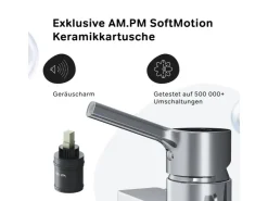 Outlet AM.PM Einhebel-Duscharmatur X-Joy S Brausearmatur aus Messing, Brausebatterie Wasserhahn Bad FXB20000 Chrom