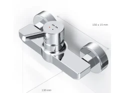 Outlet AM.PM Einhebel-Duscharmatur X-Joy S Brausearmatur aus Messing, Brausebatterie Wasserhahn Bad FXB20000 Chrom