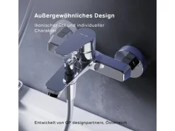 Outlet AM.PM Einhebel-Wannenarmatur / Brausearmatur,  Wasserhahn Bad, Wannenbatterie FTA10000 Hit Aufputz Chrom