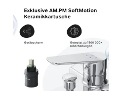 Outlet AM.PM Einhebel-Wannenarmatur / Brausearmatur,  Wasserhahn Bad, Wannenbatterie FTA10000 Hit Aufputz Chrom