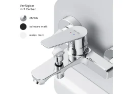 Outlet AM.PM Einhebel-Wannenarmatur / Brausearmatur,  Wasserhahn Bad, Wannenbatterie FTA10000 Hit Aufputz Chrom