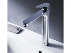 Outlet AM.PM Waschtischarmatur mit hohem Auslauf Hit Wasserhahn Bad aus Messing, Mischbatterie FTA92000 Chrom