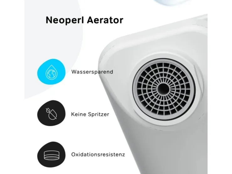 AM.PM Waschtischarmatur mit Klick-Ablaufgarnitur, Waschbecken Armatur, Mischbatterie FXA82133 X-Joy Wasserhahn Bad Weiß