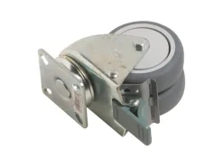 Discount Apparate-Doppel-Lenkrolle mit Platte, Feststeller und Kugellager Ø 75 mm 100 kg Servierwagen