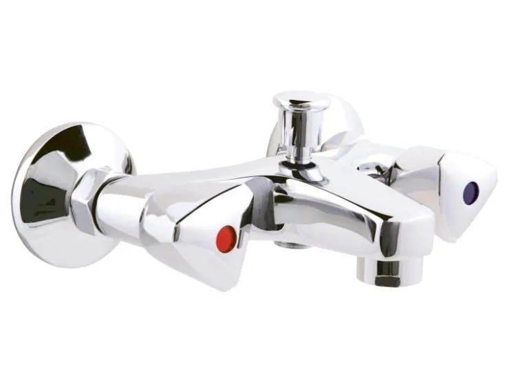 Discount AquaSu Badewannenarmatur Zweigriffmischer Standard Chrom