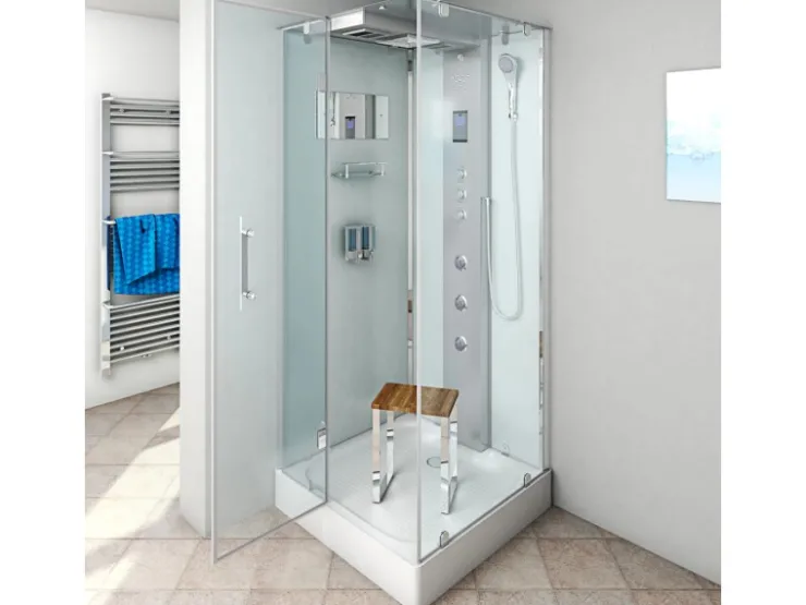 AcquaVapore Einhebelmischer<AquaVapore Dampfdusche Duschtempel Sauna Dusche Duschkabine D38-20L3-EC 100x100