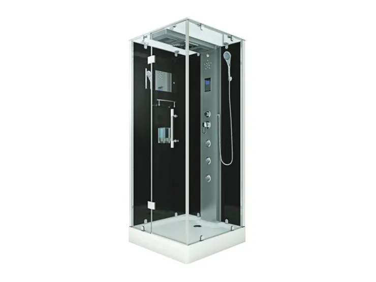 AcquaVapore Einhebelmischer<AquaVapore Dampfdusche Duschtempel Sauna Dusche Duschkabine D38-13L2-EC 90x90 cm