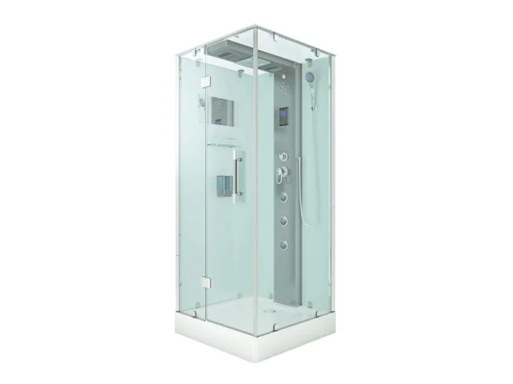 AcquaVapore Einhebelmischer<AquaVapore Dampfdusche Duschtempel Sauna Dusche Duschkabine D38-10L2-EC 90x90 cm