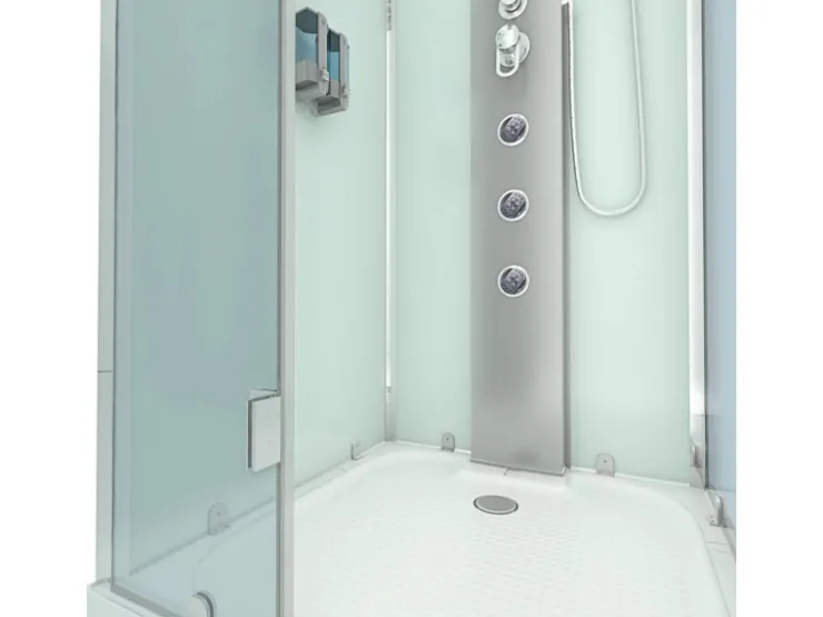 AcquaVapore Einhebelmischer<AquaVapore Dampfdusche Duschtempel Sauna Dusche Duschkabine D38-10L2-EC 90x90 cm