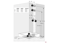 AcquaVapore Einhebelmischer<AquaVapore Dampfdusche Duschtempel Sauna Dusche Duschkabine D38-10L2-EC 90x90 cm