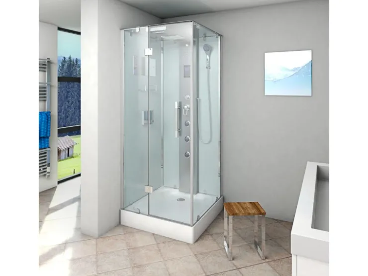 AcquaVapore Einhebelmischer<AquaVapore Dampfdusche Duschtempel Sauna Dusche Duschkabine D38-20L2 100x100 cm