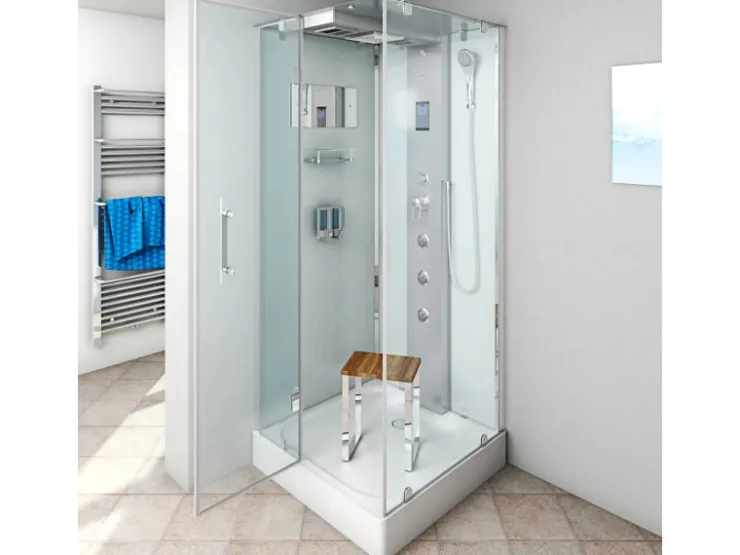 AcquaVapore Einhebelmischer<AquaVapore Dampfdusche Duschtempel Sauna Dusche Duschkabine D38-00L2-EC 80x80 cm