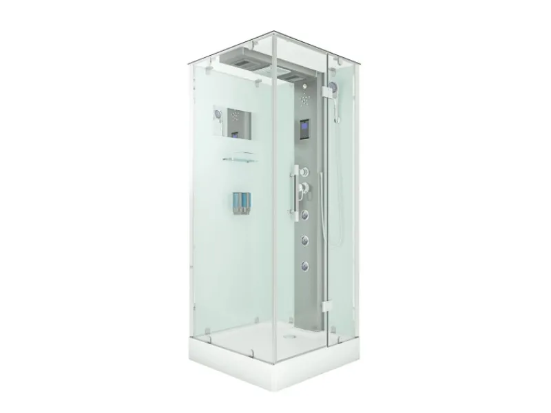 Outlet AquaVapore Dampfdusche Duschtempel Sauna Dusche Duschkabine D38-00R2-EC 80x80 cm Einhebelmischer