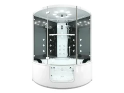 New AcquaVapore AquaVapore Dampfdusche Whirlpool Dusche Duschkabine K60-SW-EH-EC-SC 140x140cm