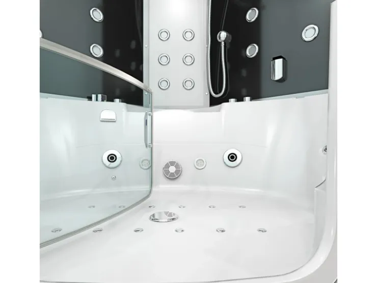 New AcquaVapore AquaVapore Dampfdusche Whirlpool Dusche Duschkabine K60-SW-EH-EC-SC 140x140cm