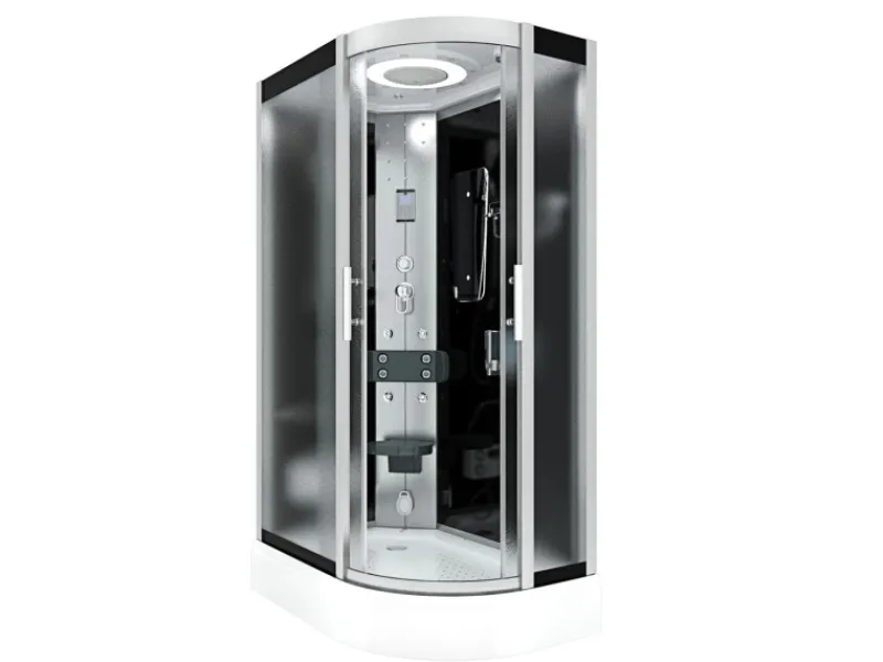 AquaVapore Dusche Duschkabine D60-73M2R-EC Duschtempel Sauna 80x120 cm Einhebelmischer
