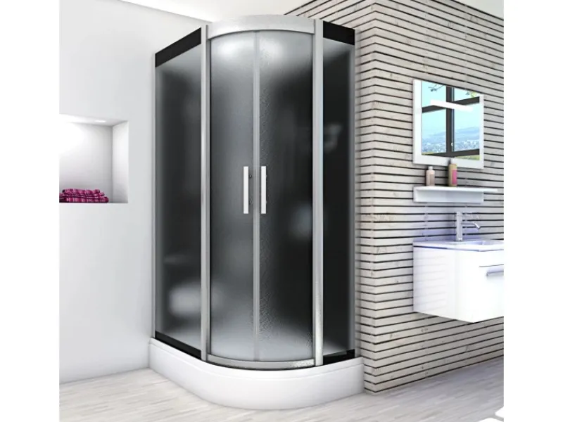 AquaVapore Dusche Duschkabine D60-73M2R-EC Duschtempel Sauna 80x120 cm Einhebelmischer
