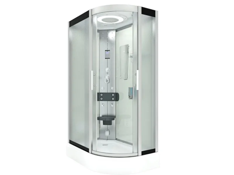 New AquaVapore Dusche Duschkabine D60-70M2R Duschtempel Sauna 80x120 cm Einhebelmischer