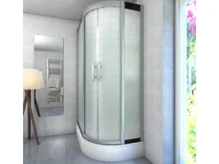 New AquaVapore Dusche Duschkabine D60-70M2R Duschtempel Sauna 80x120 cm Einhebelmischer