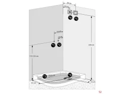 AcquaVapore AquaVapore Dusche Duschkabine D60-73T2L-EC Duschtempel Sauna 120x80 cm