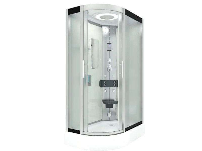 Discount AquaVapore Dusche Duschkabine D60-70M2L Duschtempel Sauna 120x80 cm Einhebelmischer
