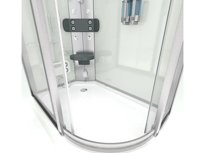 AquaVapore Dusche Duschkabine D60-70T2R Duschtempel Sauna 80x120 cm Einhebelmischer