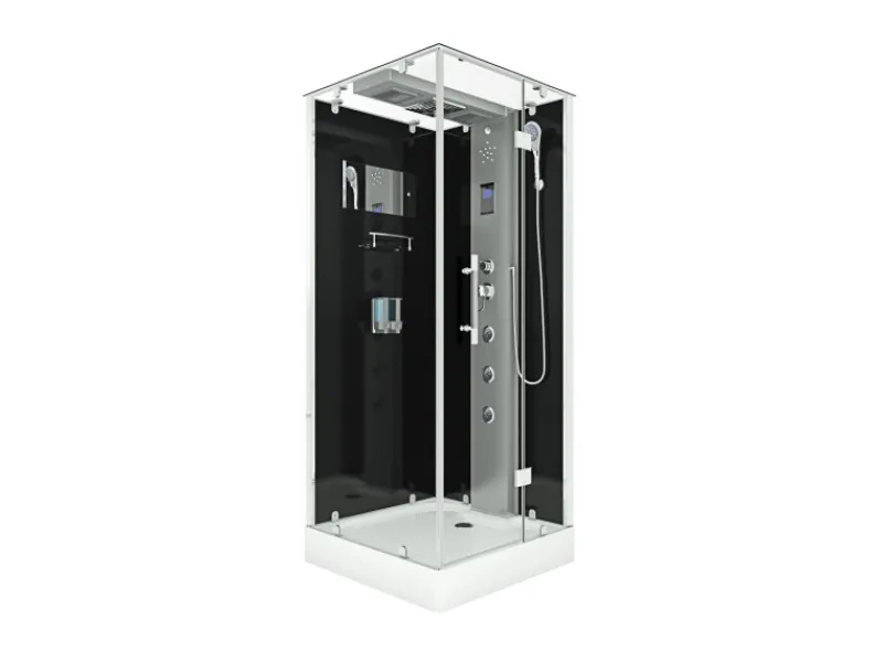 Best AquaVapore Duschkabine Komplettdusche D38-23R0-EC Fertigdusche Dusche 100x100 cm Einhebelmischer