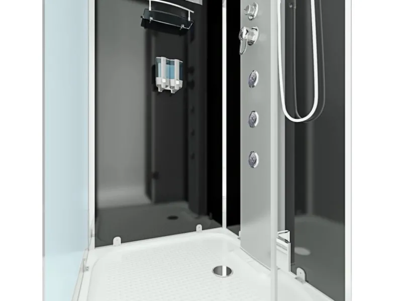 Best AquaVapore Duschkabine Komplettdusche D38-23R0-EC Fertigdusche Dusche 100x100 cm Einhebelmischer