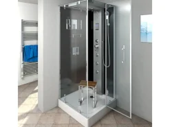 Best AquaVapore Duschkabine Komplettdusche D38-23R0-EC Fertigdusche Dusche 100x100 cm Einhebelmischer