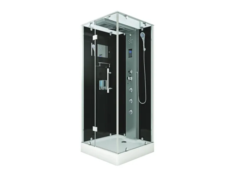 Discount AquaVapore Duschkabine Komplettdusche D38-23L0 Fertigdusche Dusche 100x100 cm Einhebelmischer
