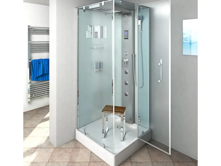 AcquaVapore Einhebelmischer<AquaVapore Duschkabine Komplettdusche D38-20R0 Fertigdusche Dusche 100x100 cm