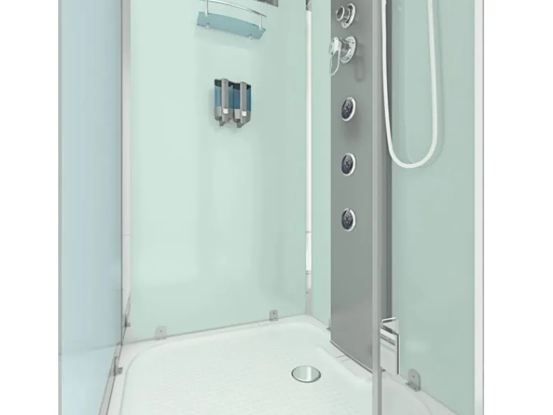 Online AquaVapore Duschkabine Komplettdusche D38-10R0 Fertigdusche Dusche 90x90 cm Einhebelmischer