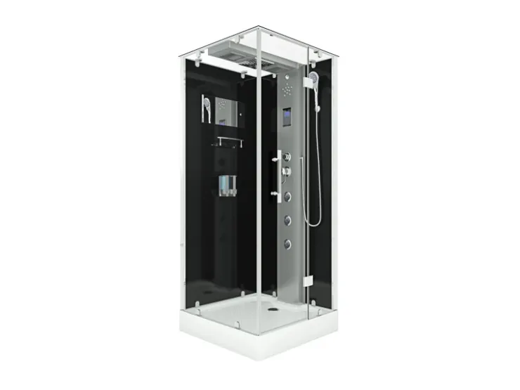 AcquaVapore Einhebelmischer<AquaVapore Duschkabine Komplettdusche D38-23R0 Fertigdusche Dusche 100x100 cm