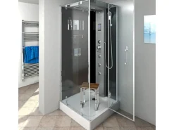 AcquaVapore Einhebelmischer<AquaVapore Duschkabine Komplettdusche D38-23R0 Fertigdusche Dusche 100x100 cm