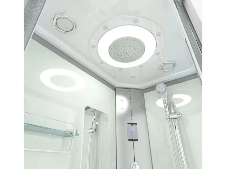 AcquaVapore Einhebelmischer<AquaVapore Duschkabine Komplettdusche Fertigdusche Dusche D60-70M0L-EC 120x80 cm