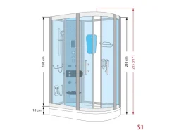 Outlet AcquaVapore AquaVapore Duschkabine Komplettdusche Fertigdusche Dusche D60-70M0R-EC 80x120 cm