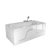 AcquaVapore Einhebelmischer<AquaVapore Whirlpool Seniorenwanne mit Tür S17-EH-WP-L 150x75cm