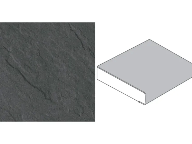 Clearance Arbeitsplatte 60 cm x 2,9 cm Meterware Porto Schiefer