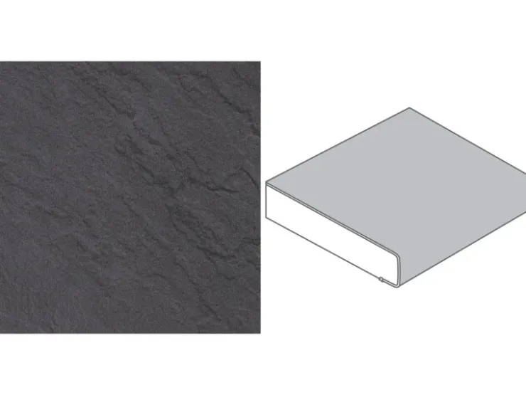 Arbeitsplatte 90 cm x 3,9 cm Meterware Schiefer Dunkel
