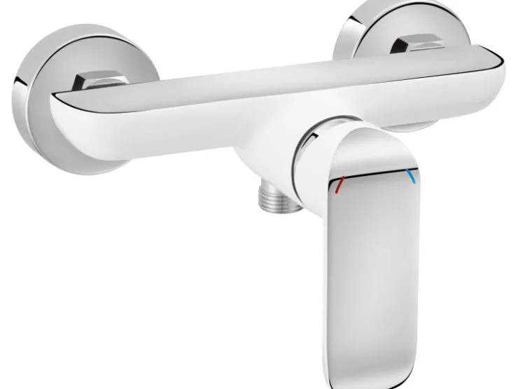 baliv Einhebelmischer<Duscharmatur DU-5070 -Chrom Weiß