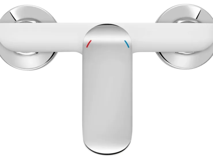 baliv Einhebelmischer<Duscharmatur DU-5070 -Chrom Weiß