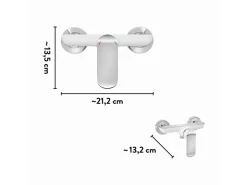 baliv Einhebelmischer<Duscharmatur DU-5070 -Chrom Weiß