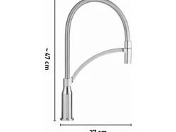 Outlet Küchenarmatur KI-1090 Chrom Einhebelmischer