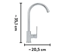 Outlet Küchenarmatur KI-1950 Chrom Einhebelmischer