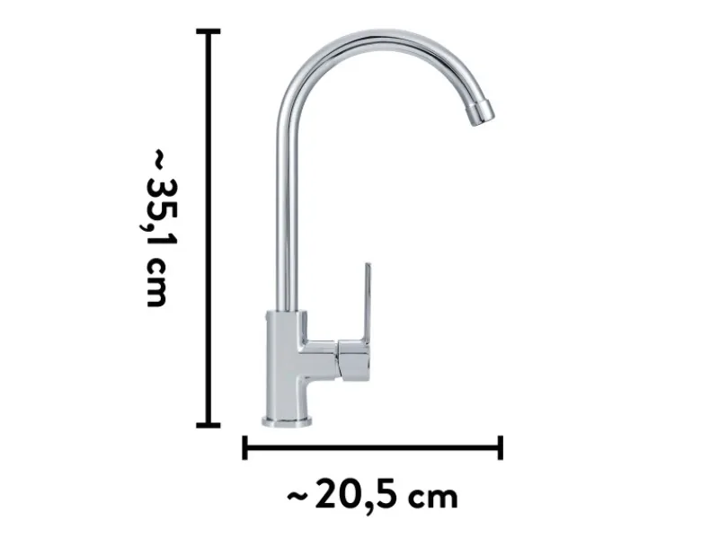Outlet Küchenarmatur KI-1950 Chrom Einhebelmischer