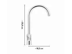 Sale Küchenarmatur KI-1280 Chrom Zweigriffarmatur