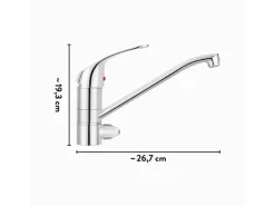 baliv Einhebelmischer<Küchenarmatur KI-1182 Chrom mit Geräteanschluss